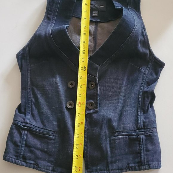 Banana Republic Black Double-Breasted Vest - Picture 9 of 10